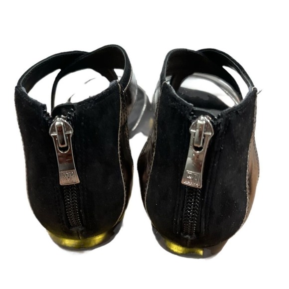 POUR LA VICTOIRE Women's Silver Black Brienne Gladiator Sandals Sz 8 - Picture 4 of 7